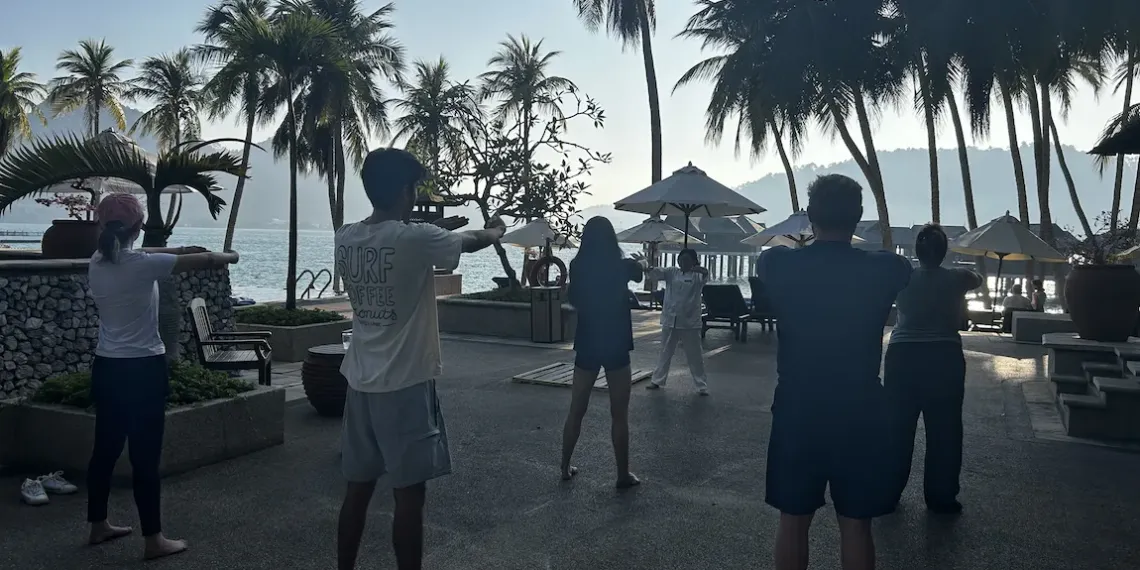 Qi Gong in Pangkor Laut Resort Malaysia