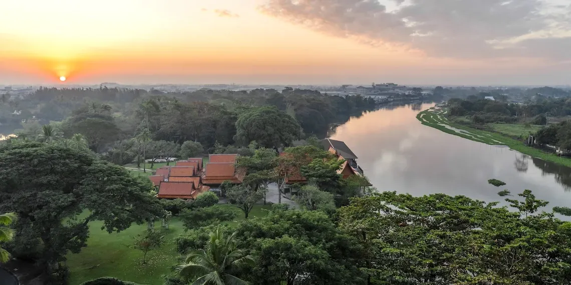 view over the river 