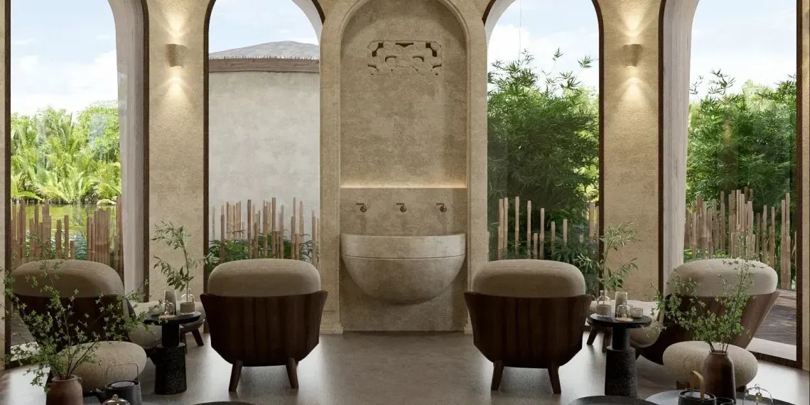 spa with chairs