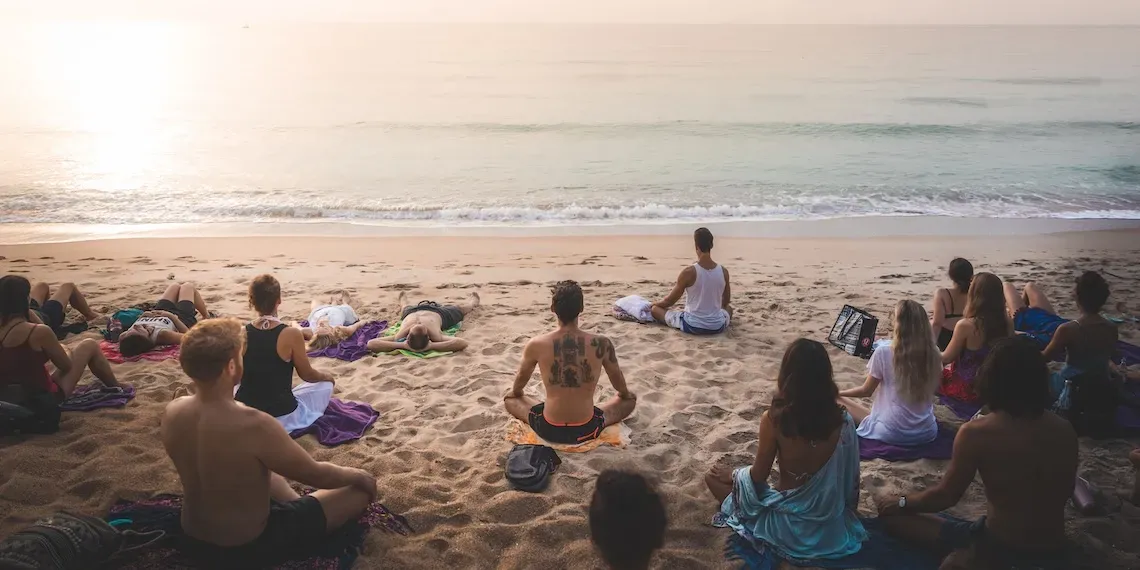 Yoga on the beach