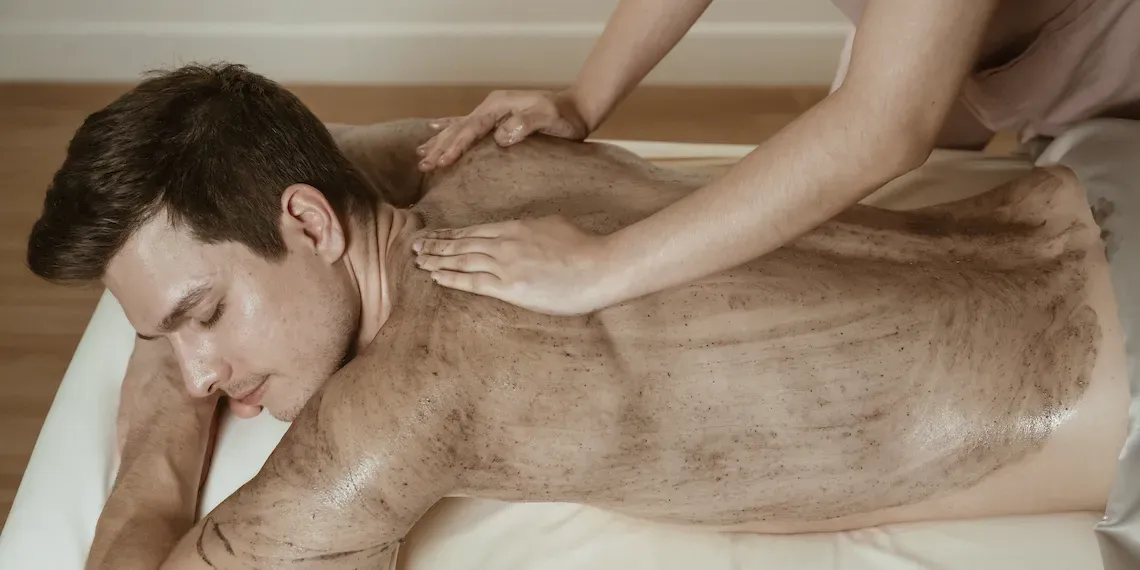 man getting massage