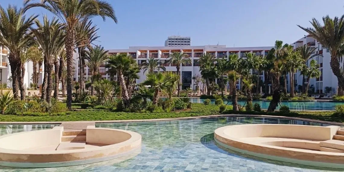 pool view hotel front view