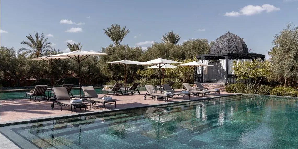 Outdoor pool Chenot Spa Selman Marrakech