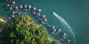 Drone View on Pangkor Laut Resort in Malaysia