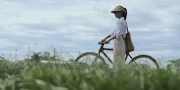 woman with bike