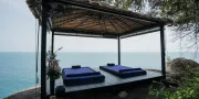 treatment beds with sea view