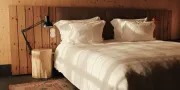 hotel room with bed