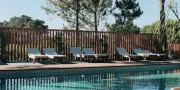 lounge beds at the pool